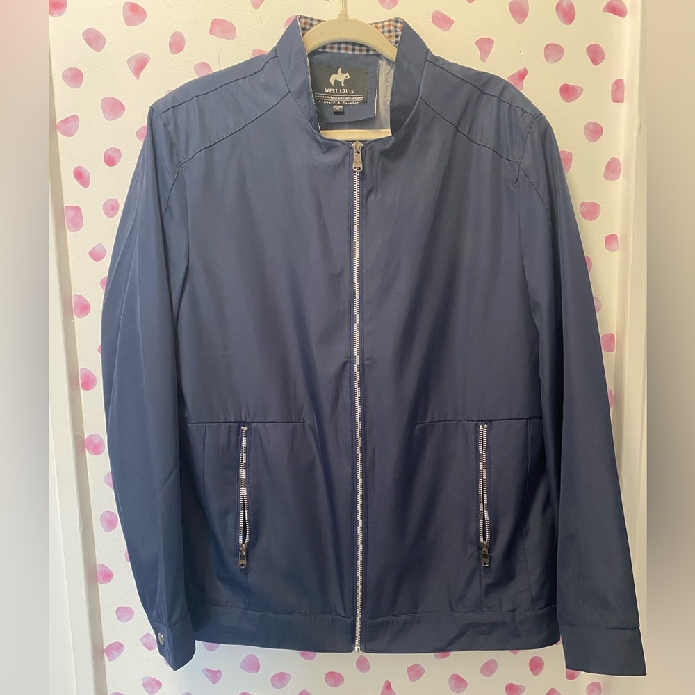 WEST LOUIS BUSINESS-MAN SPRING JACKET in Navy Blue Size Large